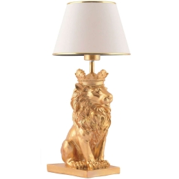 Φωτιστικό Επιτραπέζιο Lion King 390FLH2243 22x60cm E27 40W Gold-White Opviq
