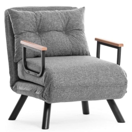 Πολυθρόνα - Κρεβάτι Sando 859FTN2819 60x78x78cm Light Grey
