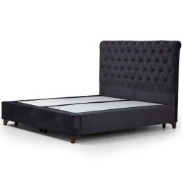 Κρεβάτι Με Αποθηκευτικό Χώρο Deluxe (Για Στρώμα 160x200cm) 771MND1166 160x200x130cm Anthracite Διπλό