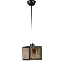 Φωτιστικό Οροφής Kumsal 941RTN1157 18x18x70cm 1xE27 40W Natural-Black Opviq