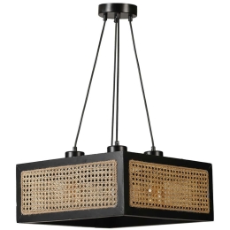 Φωτιστικό Οροφής Kumsal 941RTN1164 41x41x70cm 4xE27 40W Natural-Black Opviq