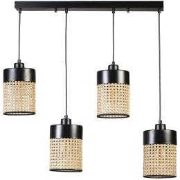 Φωτιστικό Οροφής - Ράγα Zeus 941RTN1197 65x14x70cm 4xE27 40W Black Opviq