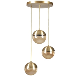 Φωτιστικό Οροφής Kure 941RTN1215 Φ30x70cm 3xE27 40W Gold Opviq