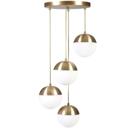 Φωτιστικό Οροφής Kure 941RTN1223 Φ30x70cm 4xE27 40W Gold-White Opviq