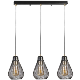 Φωτιστικό Οροφής - Ράγα Armut 941RTN1257 55x15x70cm 3xE27 40W Black Opviq