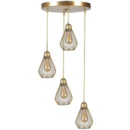 Φωτιστικό Οροφής Armut 941RTN1262 Φ30x70cm 4xE27 40W Gold Opviq