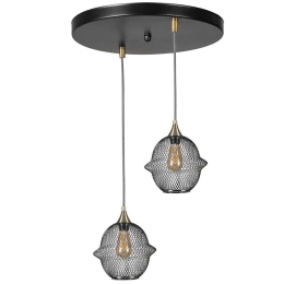 Φωτιστικό Οροφής Merkur 941RTN1278 Φ30x70cm 2xE27 40W Black Opviq