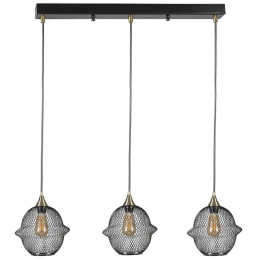 Φωτιστικό Οροφής - Ράγα Merkur 941RTN1281 55x25x70cm 3xE27 40W Black Opviq