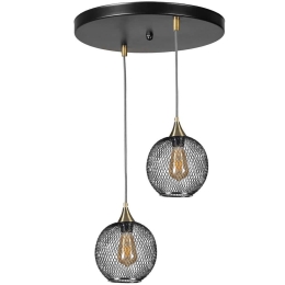 Φωτιστικό Οροφής Jupiter 941RTN1284 Φ30x70cm 2xE27 40W Black Opviq