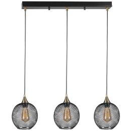 Φωτιστικό Οροφής - Ράγα Jupiter 941RTN1287 55x18x70cm 5xE27 40W Black Opviq