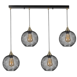 Φωτιστικό Οροφής - Ράγα Jupiter 941RTN1288 65x18x70cm 6xE27 40W Black Opviq
