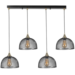 Φωτιστικό Οροφής - Ράγα Rota 941RTN1294 65x25x70cm 4xE27 40W Black Opviq