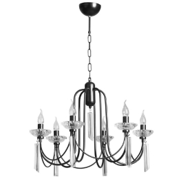 Φωτιστικό Οροφής - Πολυέλαιος Kontes 941RTN1424 Φ65x85cm 6xE14 40W Black Opviq