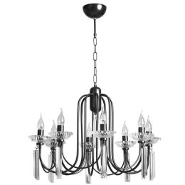 Φωτιστικό Οροφής - Πολυέλαιος Kontes 941RTN1425 Φ65x85cm 8xE14 40W Black Opviq