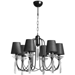 Φωτιστικό Οροφής - Πολυέλαιος Kontes 941RTN1426 Φ65x85cm 6xE14 40W Black Opviq