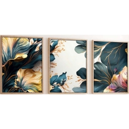 Κάδρα (Σετ 3Τμχ) 693BSE1550 50x70cm Multi Wallity Κάθετοι Mdf,Ξύλο