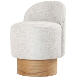 Σκαμπό Barren 209FLF1389 Φ47x66cm Light Grey-Natural