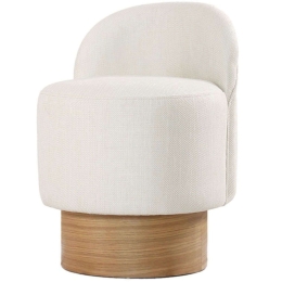 Σκαμπό Barren 209FLF1390 Φ47x66cm Cream-Natural