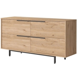 Μπουφές On 956LCS3439 160x44,5x74,3cm Walnut Μοριοσανίδα, Μέταλλο