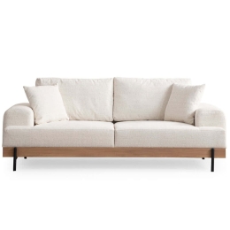Καναπές Τριθέσιος Eti 560ARE2120 220x98x78cm Oak-White