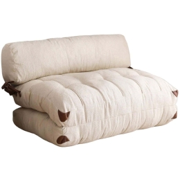 Πουφ Διθέσιο Αναδιπλούμενο Fold Teddy 383EVN1113 120x75x79cm Cream