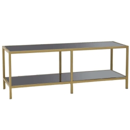 Έπιπλο Τηλεόρασης Basic 552NOS2359 130x40x45cm Dark Grey-Gold