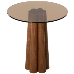 Τραπεζάκι Βοηθητικό Thales 552NOS2393 50x50x50cm Bronze-Walnut