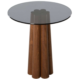 Τραπεζάκι Βοηθητικό Thales 552NOS2394 50x50x50cm Dark Grey-Walnut