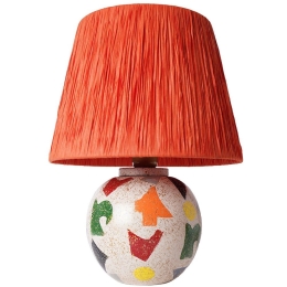 Φωτιστικό Επιτραπέζιο 687HMY2224 Φ33x43cm E27 40W Orange-Multi Opviq