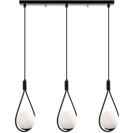 Φωτιστικό Οροφής - Ράγα 795LMG1109 70x15x146cm 3xE27 40W Black-White Opviq