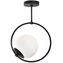 Φωτιστικό Οροφής Dolunay 795LMG1113 26x15x39cm E27 40W Black-White Opviq