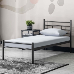 Κρεβάτι K70 (Για Στρώμα 90x200cm) 319HBV1106 90x200x95cm Black Μονό