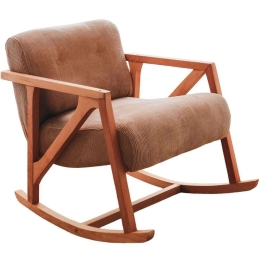 Πολυθρόνα Κουνιστή Nini Sallanan 383EVN1147 85x75x67cm Camel