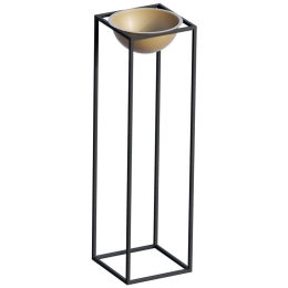 Κασπώ 247HFM1173 28x28x80cm Black-Gold Aberto Design Μέταλλο