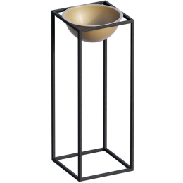 Κασπώ 247HFM1177 22x22x60cm Black-Gold Aberto Design Μέταλλο