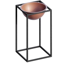 Κασπώ 247HFM1182 17x17x40cm Black-Copper Aberto Design Μέταλλο