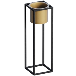 Κασπώ 247HFM1185 15x15x50cm Black-Gold Aberto Design Μέταλλο