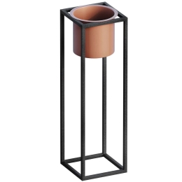 Κασπώ 247HFM1186 15x15x50cm Black-Copper Aberto Design Μέταλλο