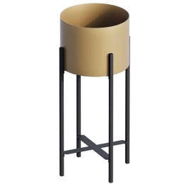 Κασπώ 247HFM1197 23x23x48cm Black-Gold Aberto Design Μέταλλο