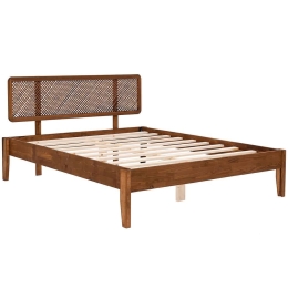 Κρεβάτι Izabelya (Για Στρώμα 180x200cm) 284MTL1142 192x205x90cm Walnut Υπέρδιπλo