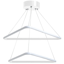Φωτιστικό Οροφής Duple Triangle 166PRG1217 40x40x80cm Led 40-60W 4000K White Opviq
