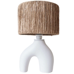 Φωτιστικό Επιτραπέζιο 687HMY2290 30x47cm E27 40W White-Oak Opviq