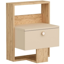 Κομοδίνο Sneker 550ARN2607 48,6x35x60cm Oak-Beige