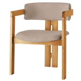 Πολυθρόνα 974NMB1767 58x49x76cm Oak-Mink Ξύλο,Ύφασμα
