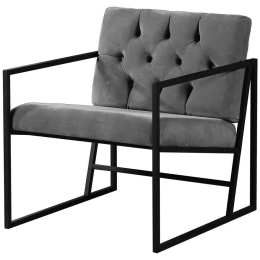 Πολυθρόνα Oslo Babyface 118BRN1181 70x75x74cm Grey