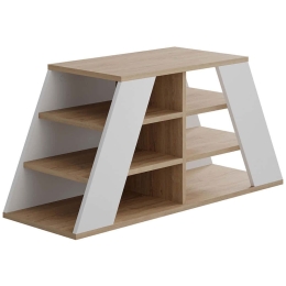 Παπουτσοθήκη Pyramid 855DTE5165 105,5x37,5x50cm Oak-White Μοριοσανίδα, Μελαμίνη