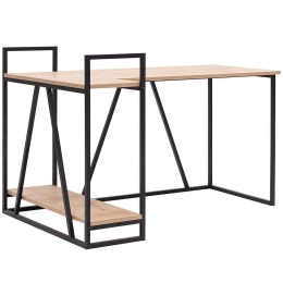 Γραφείο Lissa Kose 550ARN3429 140x90x85cm Oak-Black
