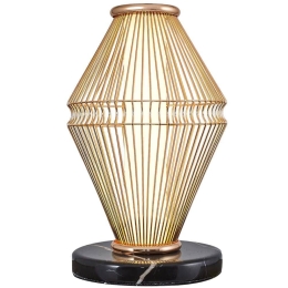 Φωτιστικό Επιτραπέζιο 701CHD1681 Φ18x31cm Led 3000k Gold-Black Opviq
