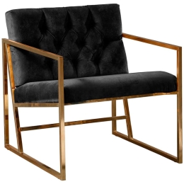 Πολυθρόνα Oslo Babyface 118BRN1545 70x75x74cm Black-Gold