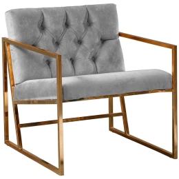 Πολυθρόνα Oslo Babyface 118BRN1546 70x75x74cm Grey-Gold